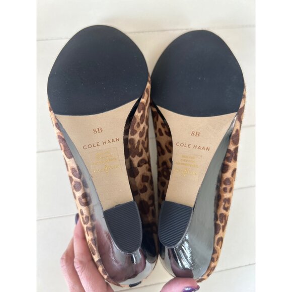 Cole Haan Wedge Heels Women's Leopard Animal Print Calf Hair Size 8B - Picture 7 of 8